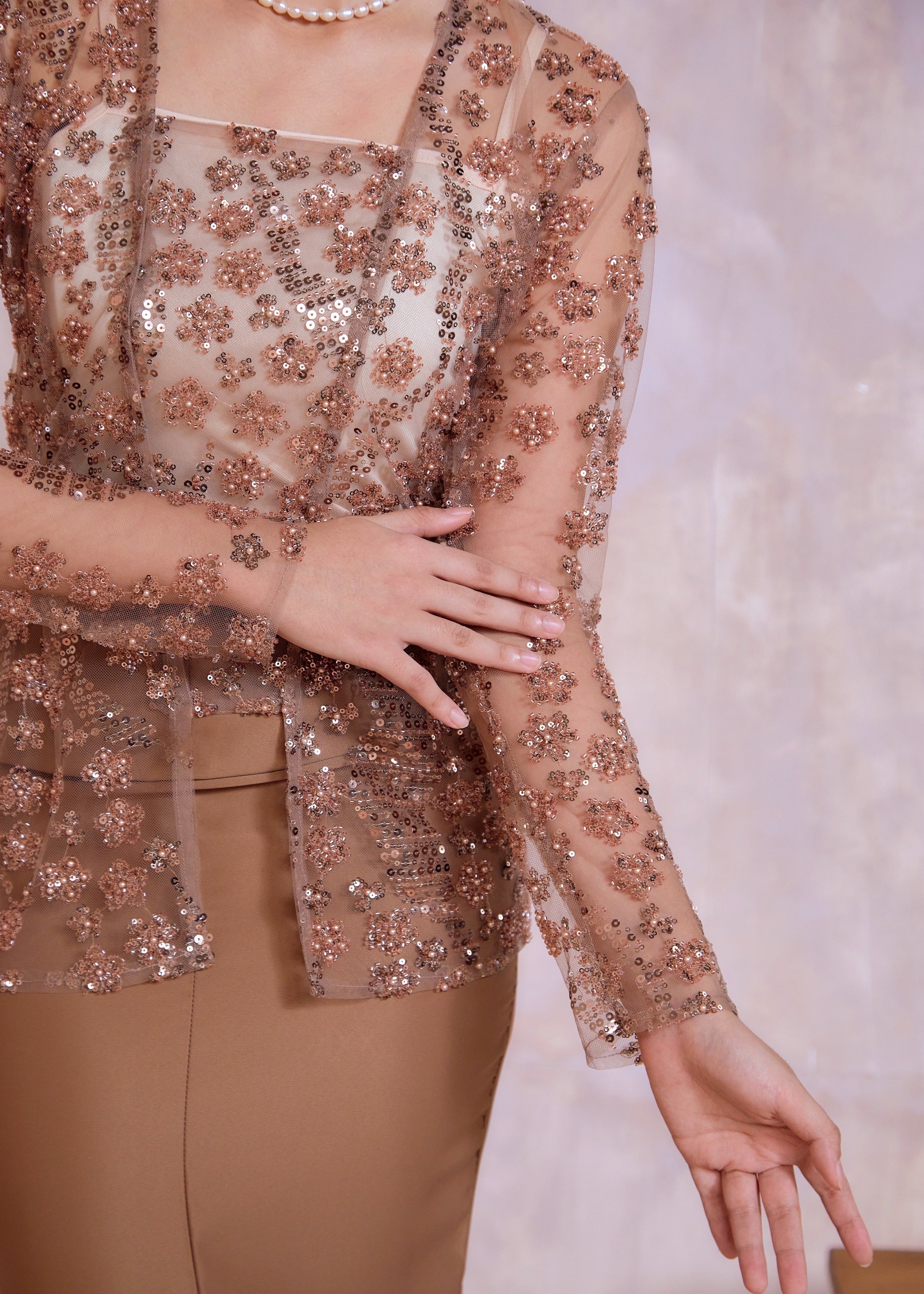 Reina Set in Champagne Blush