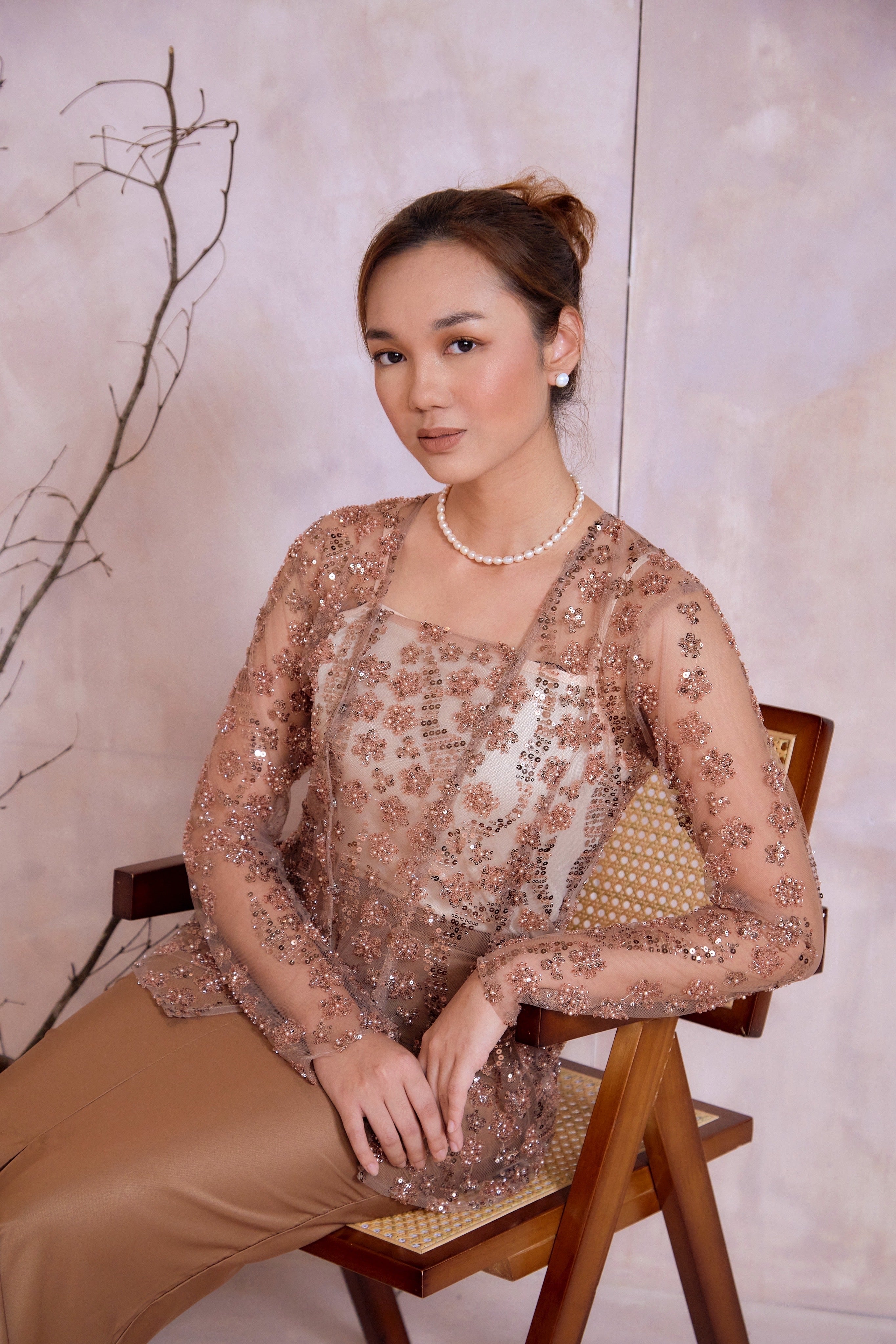 Reina Set in Champagne Blush