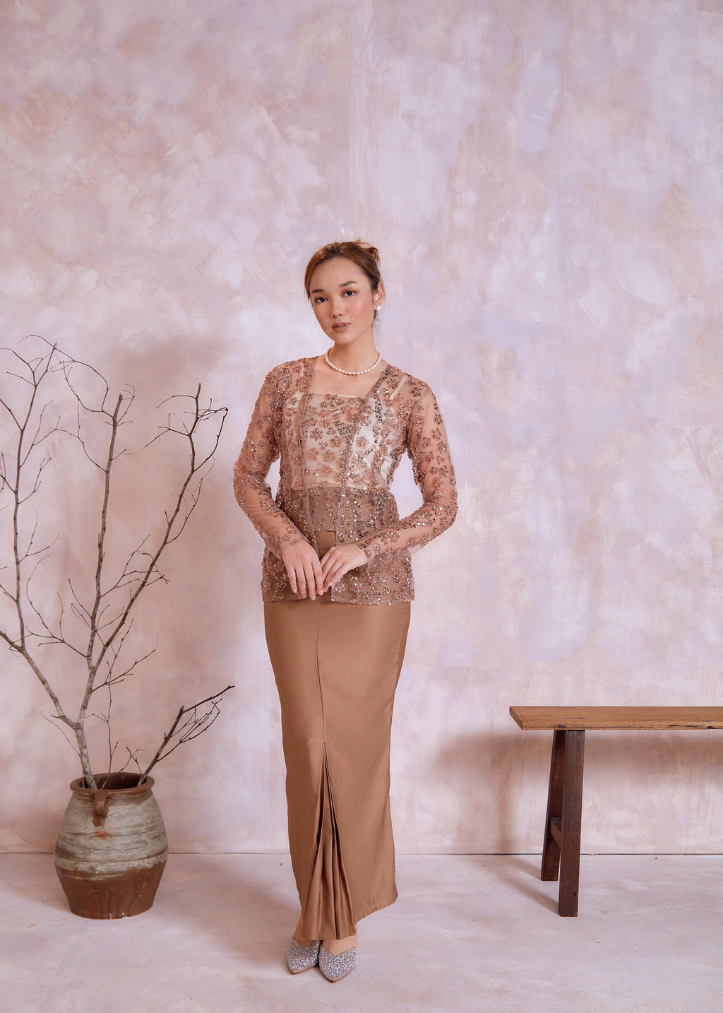 Reina Set in Champagne Blush
