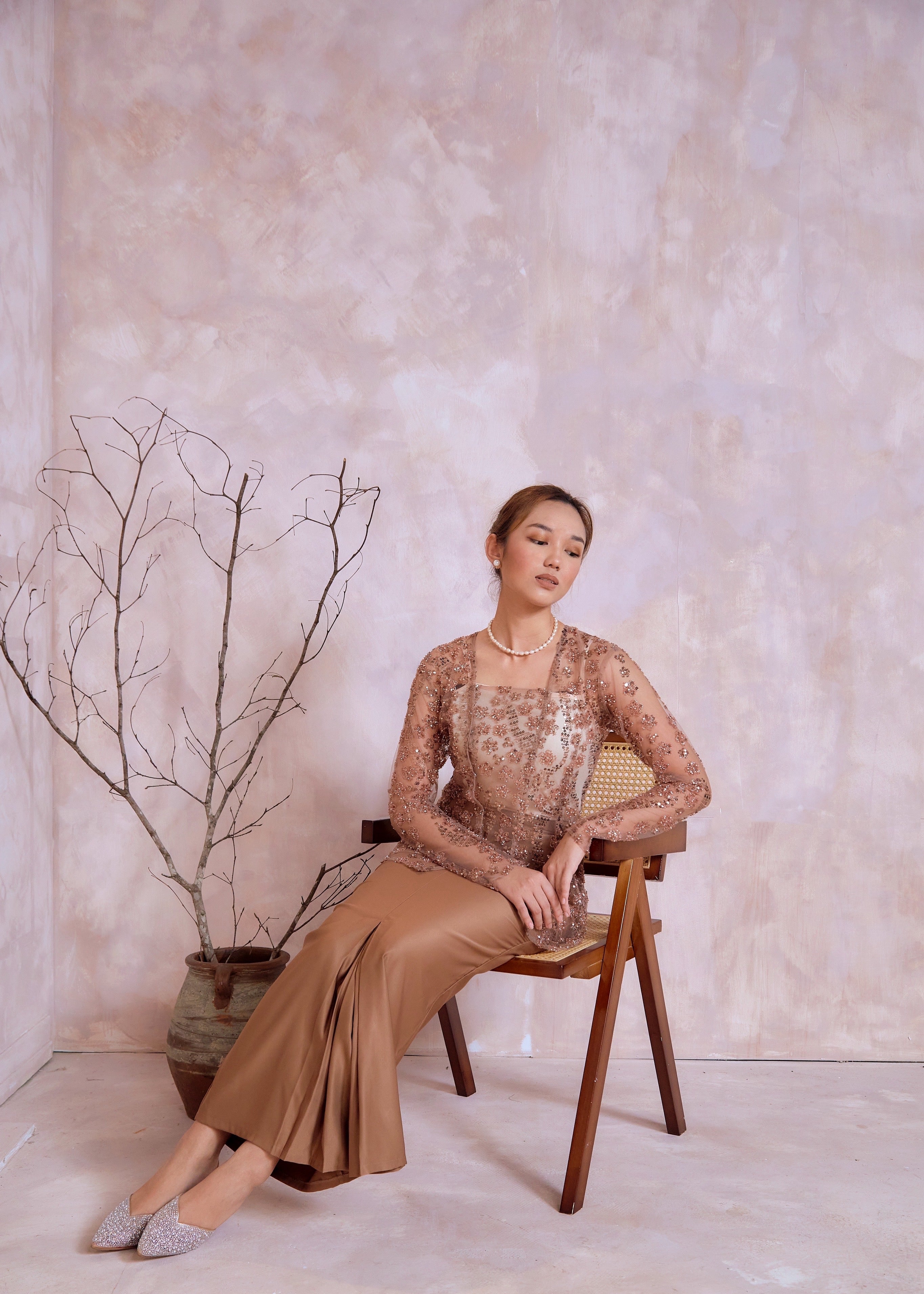 Reina Set in Champagne Blush
