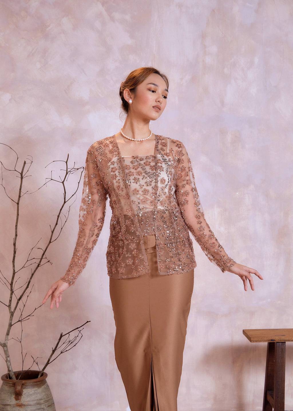 Reina Set in Champagne Blush